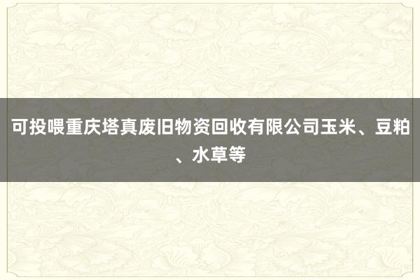 可投喂重庆塔真废旧物资回收有限公司玉米、豆粕、水草等